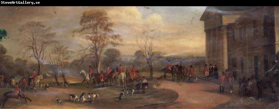 John Ferneley The Meet of the Quorn at Garendon Park